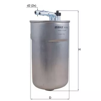 Filtre à carburant KNECHT KL 792 pour OPEL CORSA 1.7 CDTI - 130cv
