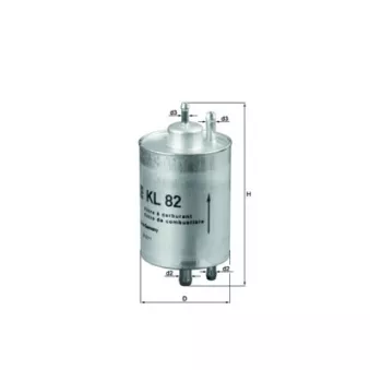 Filtre à carburant KNECHT KL 82 pour MERCEDES-BENZ CLASSE C C 200 Kompressor - 163cv