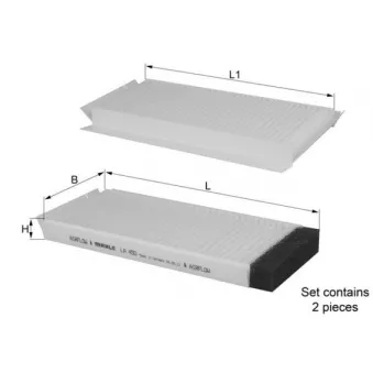 Filtre, air de l'habitacle KNECHT LA 450/S