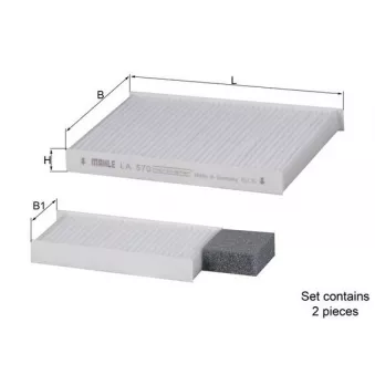 Filtre, air de l'habitacle KNECHT OEM 971331H500