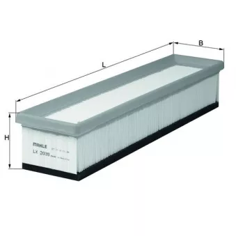 Filtre à air KNECHT LX 2039 pour CITROEN JUMPY 1.5 DCI - 84cv