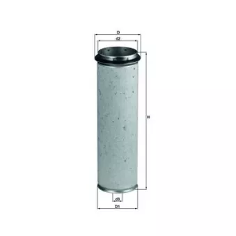 Filtre à air secondaire KNECHT LXS 42/1 pour MERCEDES-BENZ UNIMOG U 1800 - 180cv