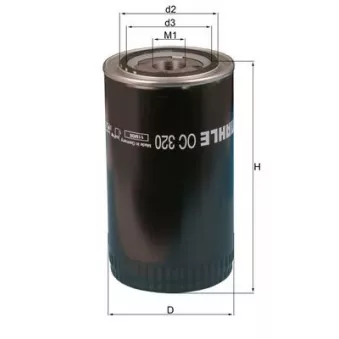 Filtre à huile KNECHT OC 320 pour DAF F 600 FA 600 CD - 116cv