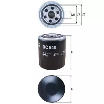 KNECHT OC 540 - Filtre à huile