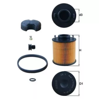 Filtre d'urée KNECHT UX 1D pour SCANIA P,G,R,T - series G 440, R 440 - 441cv