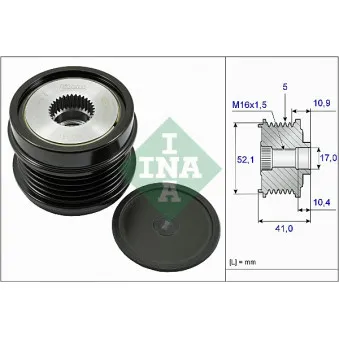 Poulie Roue Libre Alternateur INA 535 0214 10 – Compatible Honda Civic, CR-V, Accord Et Autres Modèles