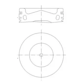 Piston MAHLE 001 PI 00192 000 pour MERCEDES-BENZ ACTROS MP2 / MP3 2640 LS - 394cv