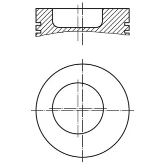 Piston MAHLE 002 79 30 pour MERCEDES-BENZ UNIMOG U 1650,U 1650L - 204cv