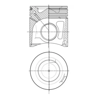 Piston MAHLE 007 PI 00147 000 pour IVECO TRAKKER AD410T45W - 451cv