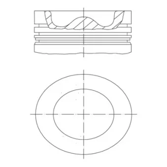 Piston MAHLE 037 PI 00148 000 pour MAN F2000 FH 16/540 - 539cv