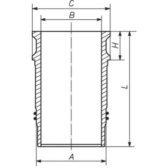 Chemise de cylindre MAHLE 061 LW 00100 001 pour SCANIA 4 - series 124 C/420 - 420cv