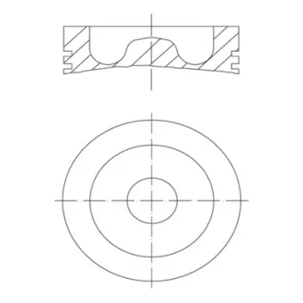 Piston MAHLE 061 PI 00129 000 pour SCANIA 4 - series 124 G/470 - 470cv