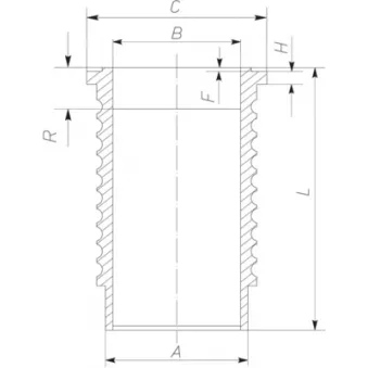 Chemise de cylindre MAHLE 061 WN 12 01 pour SCANIA 3 - series 143 H/450 - 450cv