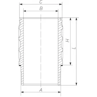 Chemise de cylindre MAHLE 061 WN 17 00 pour SCANIA 4 - series T 124 C/360 - 360cv