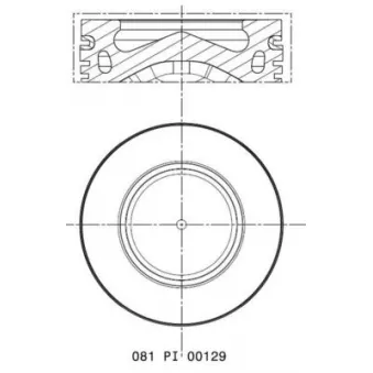 Piston MAHLE 081 PI 00129 000 pour MINI MINI CLUBMAN One D - 90cv
