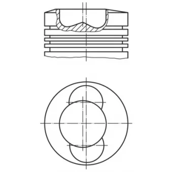 Piston MAHLE 099 33 02 pour DEUTZ-FAHR D07 D2807 - 29cv