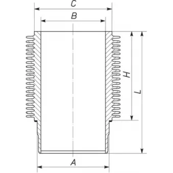 Chemise de cylindre MAHLE 099 WR 29 00 pour DEUTZ-FAHR DX 7,10 - 160cv