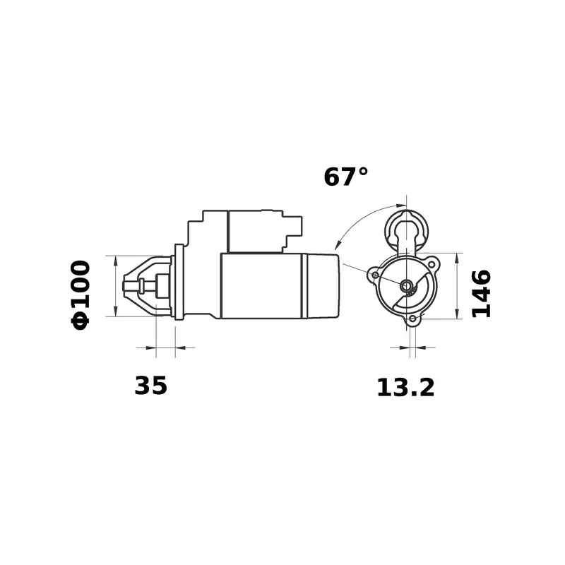 Démarreur MAHLE 11131821 - Visuel 1
