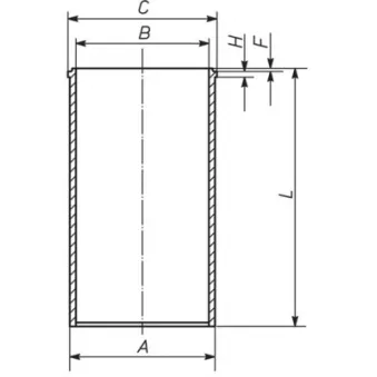Chemise de cylindre MAHLE 213 WT 02 00