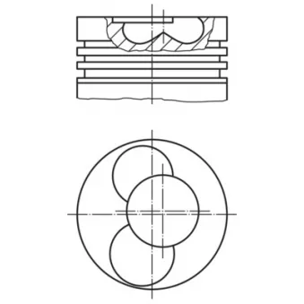 Piston MAHLE 228 90 10 pour MAN F2000 19,362 F,19,362 FL,19,362 FLL - 360cv