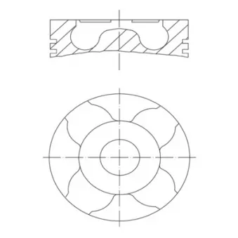 Piston MAHLE 229 05 30 pour MAN TGA 33,460 - 460cv