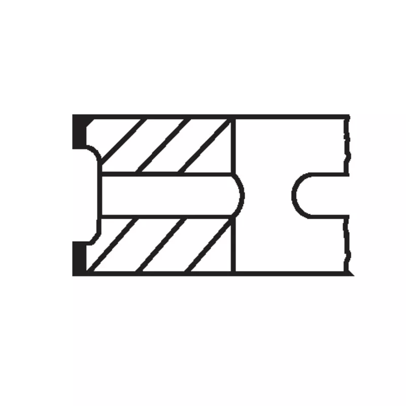 Jeu de segments de pistons MAHLE 640 16 V0 - Visuel 2