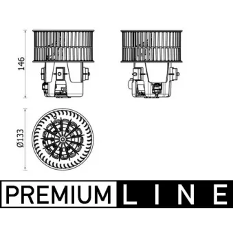 Pulseur d'air habitacle MAHLE AB 279 000P