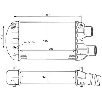 NRF 30122A - Intercooler, échangeur