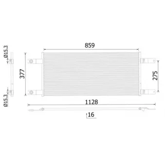 Condenseur, climatisation MAHLE AC 1034 000S pour SCANIA L,P,G,R,S - series P500 - 500cv
