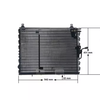Condenseur, climatisation MAHLE AC 150 000S pour MERCEDES-BENZ CLASSE E E 220 T - 150cv