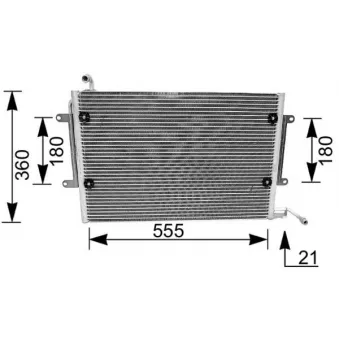 Condenseur, climatisation MAHLE AC 172 000S pour VOLKSWAGEN GOLF 1.9 TDI - 110cv