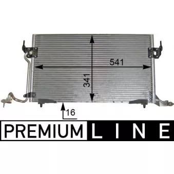 Condenseur, climatisation MAHLE AC 182 000P pour PEUGEOT PARTNER 1.1 - 60cv