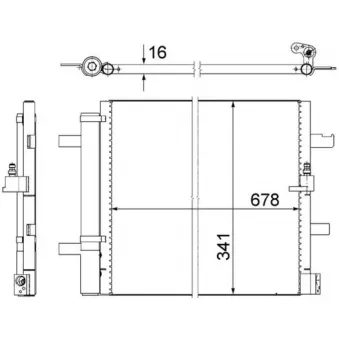 Condenseur, climatisation MAHLE AC 2 001S pour AUDI A6 2.0 TFSI quattro - 211cv