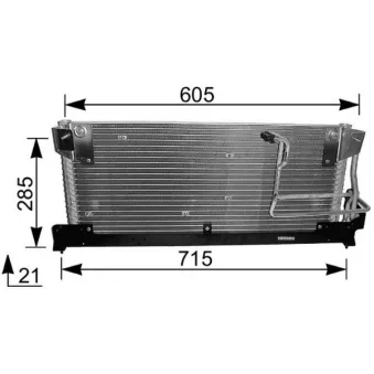 Condenseur, climatisation MAHLE AC 214 000S pour OPEL CORSA 1.0 i 12V - 54cv