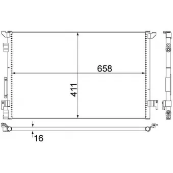 Condenseur, climatisation MAHLE AC 294 000S pour OPEL VECTRA 1.8 16V - 110cv