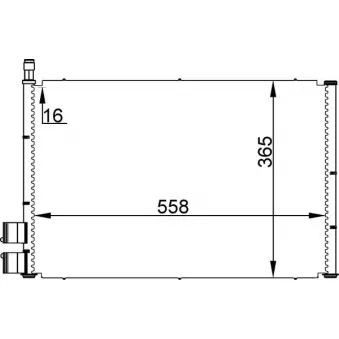 Condenseur, climatisation MAHLE AC 298 000S pour FORD FIESTA 1.6 TDCi - 90cv