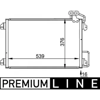 Condenseur, climatisation MAHLE AC 304 000P pour RENAULT SCENIC 1.8 4x4 - 116cv