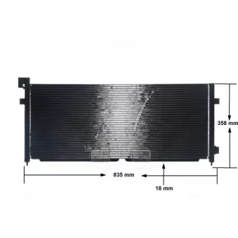 Condenseur, climatisation MAHLE AC 306 000S pour VOLVO FH16 II FH 16/540, FH 16/550 - 540cv