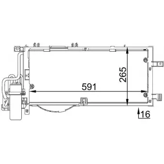 Condenseur, climatisation MAHLE OEM 13140750