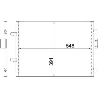 Condenseur, climatisation MAHLE AC 313 000S pour RENAULT CLIO 1.5 dCi - 80cv