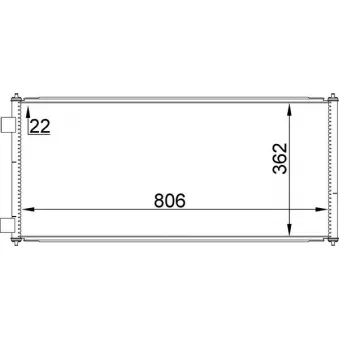 Condenseur, climatisation MAHLE AC 321 000S pour FORD TRANSIT 2.2 TDCi - 85cv