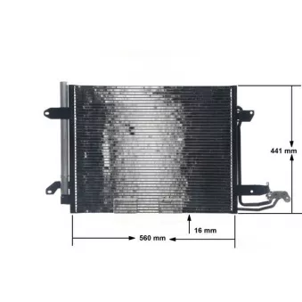 Condenseur, climatisation MAHLE AC 325 000S pour VOLKSWAGEN TOURAN FSI - 116cv