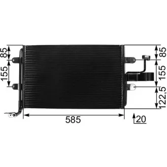 Condenseur, climatisation MAHLE AC 326 000S pour VOLKSWAGEN GOLF 1.9 TDI - 150cv