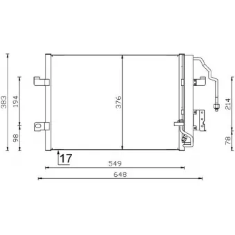 Condenseur, climatisation MAHLE AC 348 000S pour MERCEDES-BENZ CLASSE A A 160 CDI - 60cv