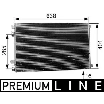 Condenseur, climatisation MAHLE AC 360 000P pour RENAULT MEGANE 1.9 DCI - 120cv