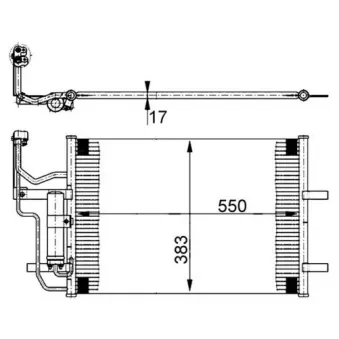 Condenseur, climatisation MAHLE OEM BP4K61480C
