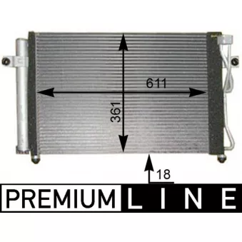 Condenseur, climatisation MAHLE AC 394 000P