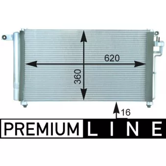 Condenseur, climatisation MAHLE AC 433 000P