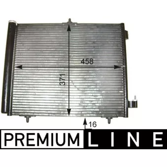 Condenseur, climatisation MAHLE AC 460 000P pour PEUGEOT 207 1.4 16V - 95cv