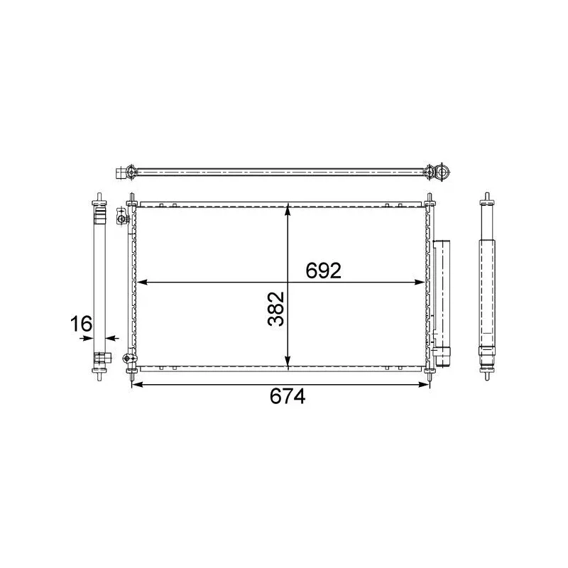 Condenseur, climatisation MAHLE AC 467 001S - Visuel 1